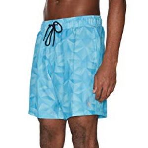 SPYDER Men's 7" Aqua Blue Swim Trunks Shorts NWT